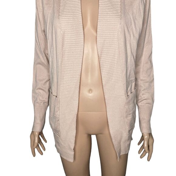 Voianlimo Sweater Womens Large Pink Open Front Long Cardigan - Picture 9 of 13